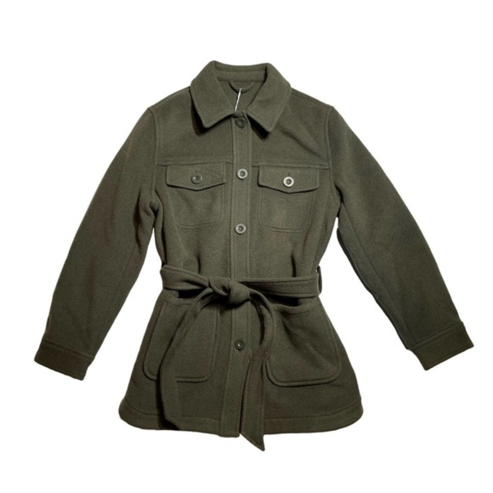 & Other Stories‎ Olive Green Utility Jacket Shacket Wool Size XS